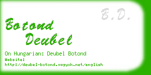 botond deubel business card